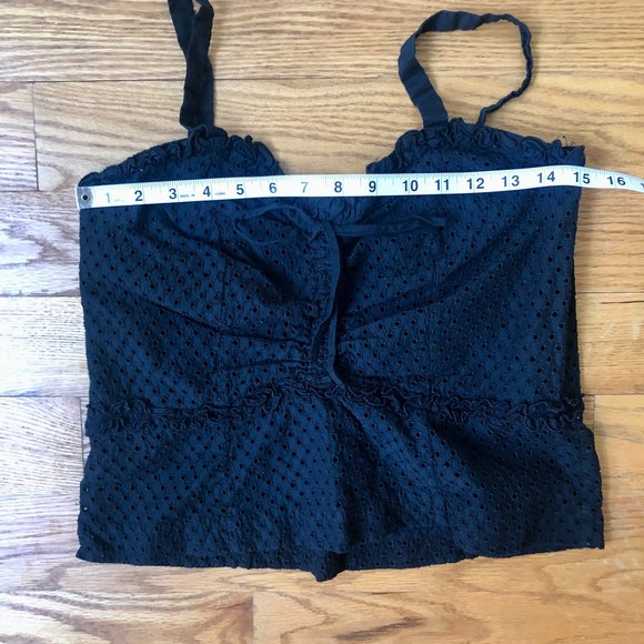 MARC JACOBS eyelet cami crop top w/ side zip | Size Small/Medium - Picture 8 of 8